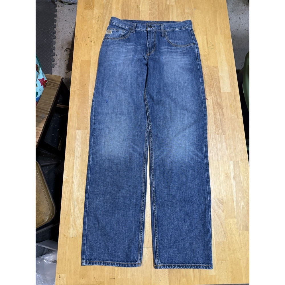 Cinch Duster Mens Jeans 33x36 Relaxed Straight Leg Western Cowboy Medium Wash